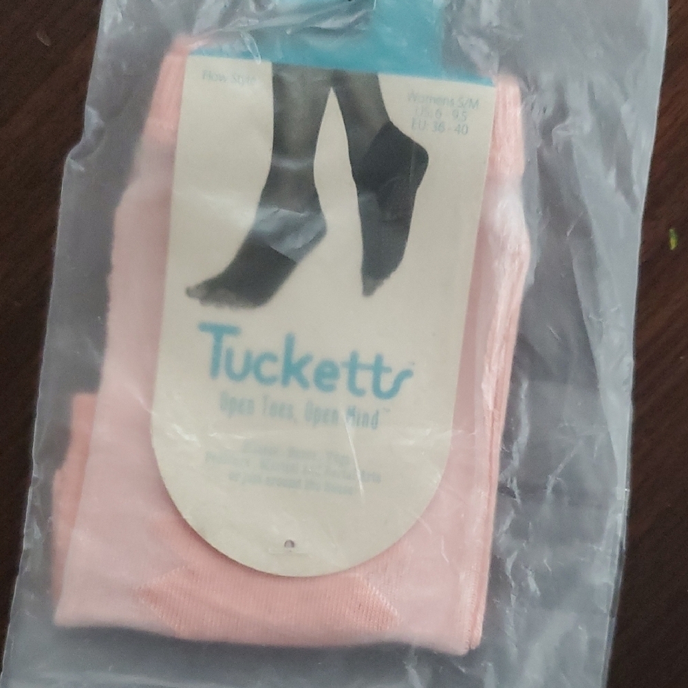 Tucketts Women's Open Toe Socks - Pink